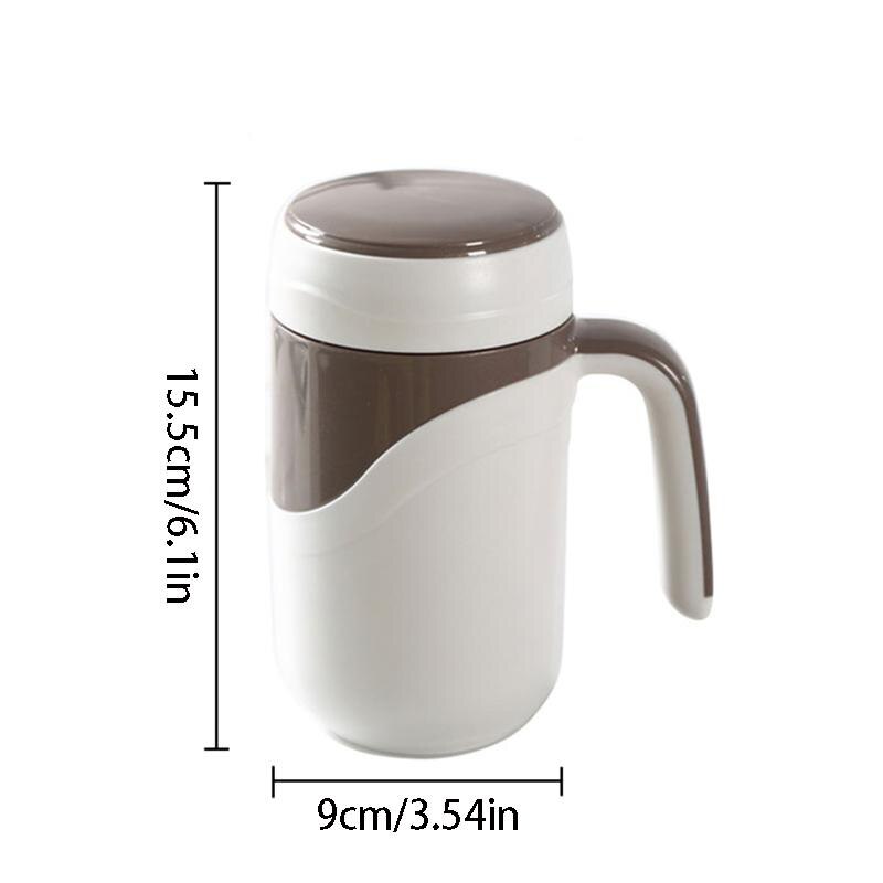 Termo de cerámica a prueba de fugas para uso en el hogar, taza de café aislante, para oficina, té, con mango, 380ml: Green