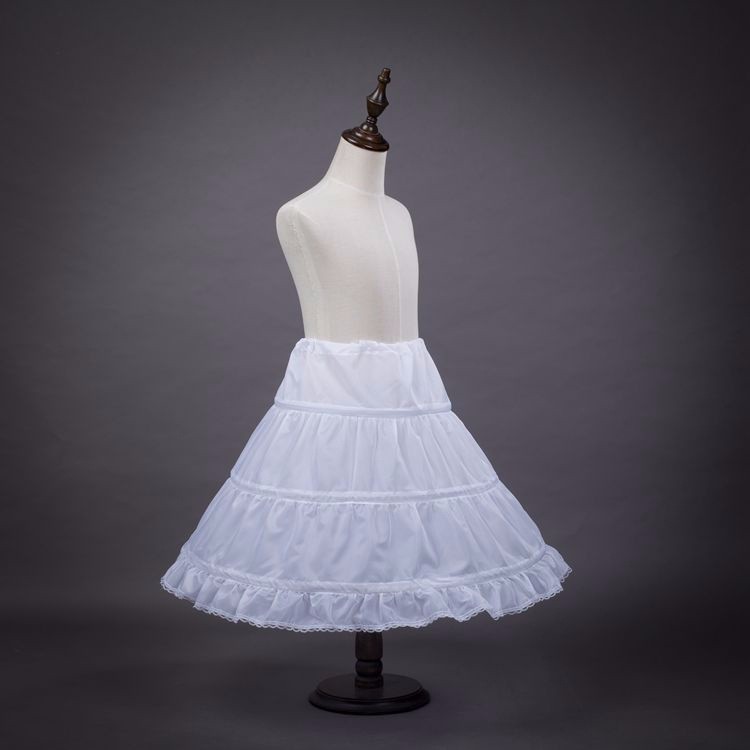 Formal Children Petticoats for Flower Girl Dress Hoopless Short Crinoline Little Girls Kids Underskirt 45cm Length