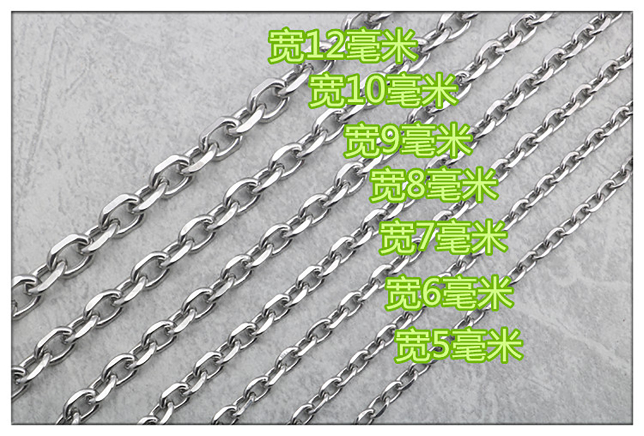Stainless Steel Batch Angle Chain Coarse Batch Angle O Word Cross Chain Necklace Clavicle Chain Jewelry
