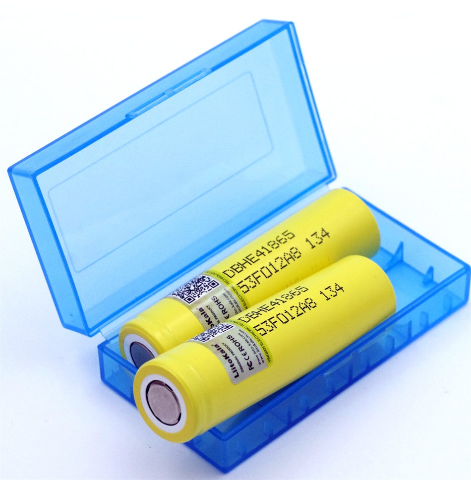 Liitokala Originele HE4 18650 Oplaadbare li-ion batterij 3.6 V 2500 mAh Batterij kan houden + opbergdoos