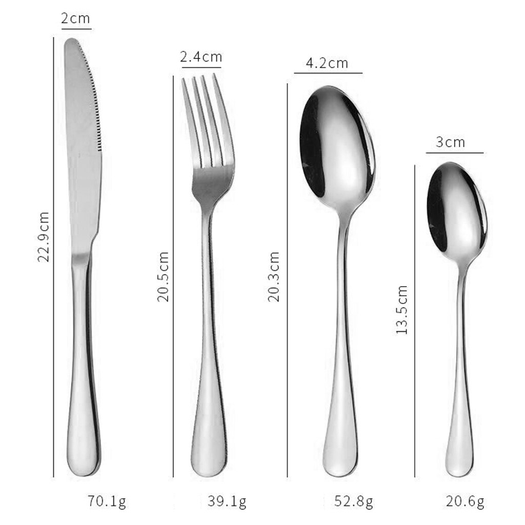 Anti-rust rustfrit stål bestik kniv ske gaffel sæt bestik til middage