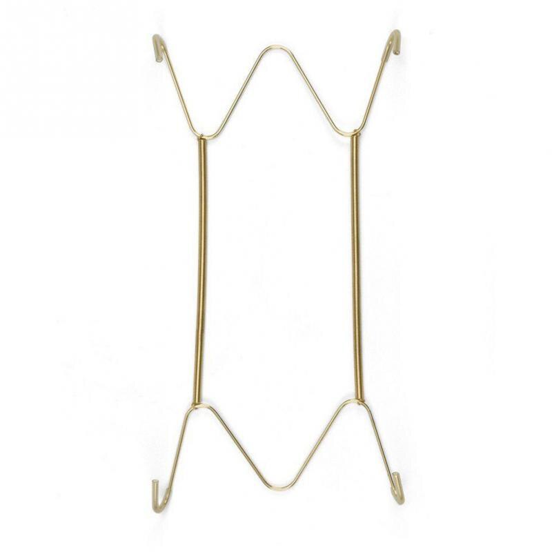 Plate Dishes Stainless Steel Hanger Spring Plates Holder Hook Wall Mount Adapter Home Decoration shelf kitchen props