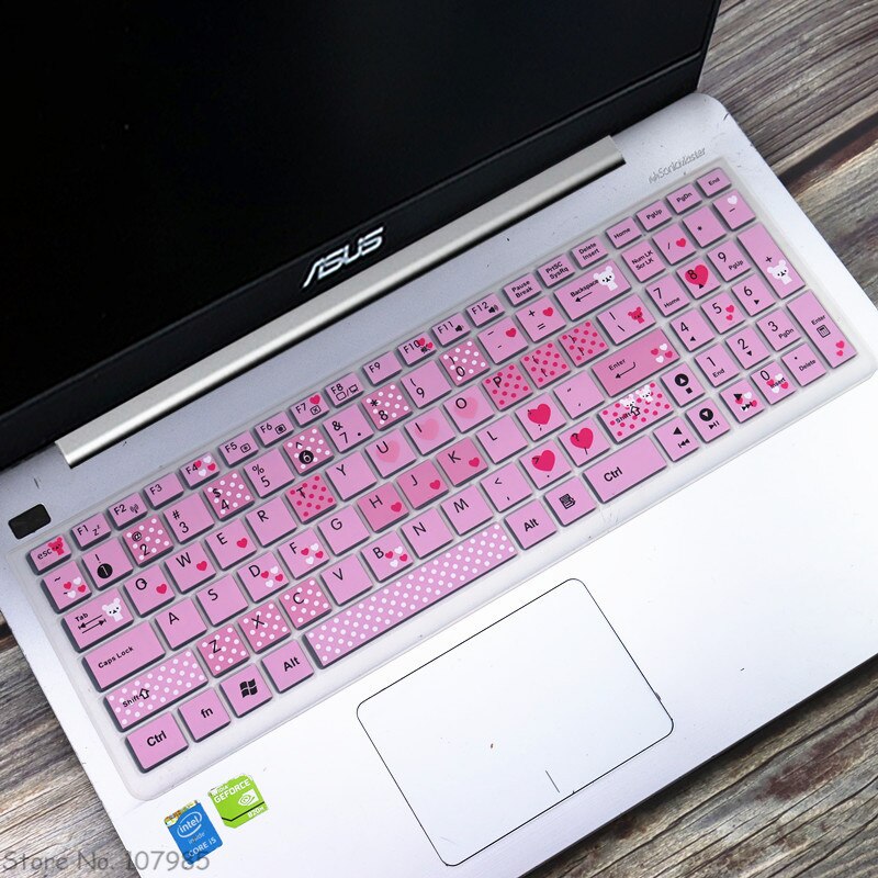 15.6 inch Laptop keyboard Cover Protector For Asus ROG X556U X556UR X556UB X556UQ X556 X555 X555ld X555lf X554l Gaming Notebook: Bear