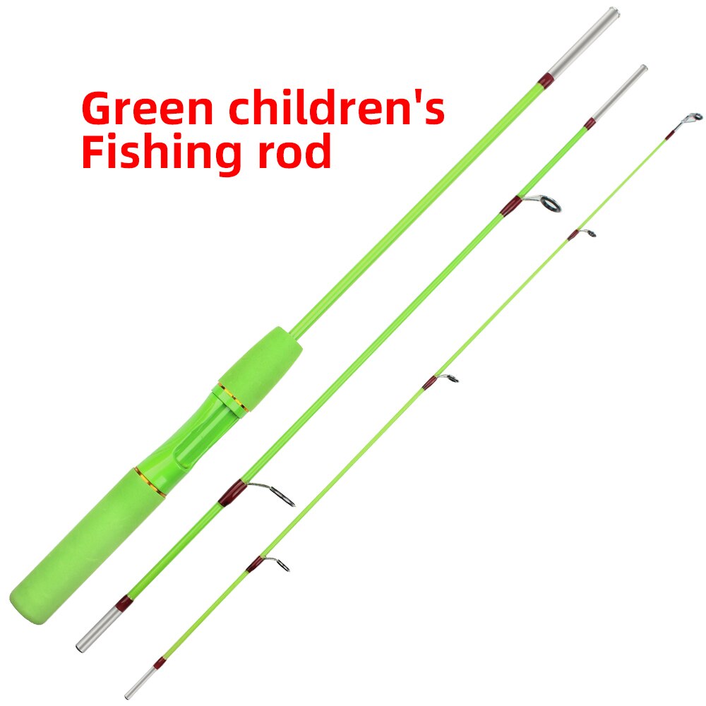 Dndyuju børn fiskeri lokkestang 1.5m nybegynder fiskestang sød stang inkluderer spinnehjul pink grøn tilgængelig børn & #39 ;s: Grøn