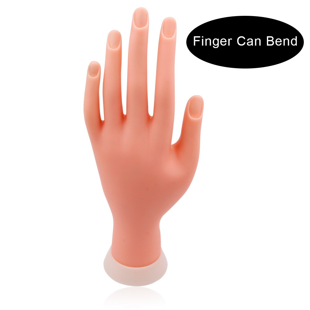 Manicura Flexible de plástico suave para práctica de manicura, modelo de entrenamiento de uñas postizas, herramientas de manicura: Finger can bend