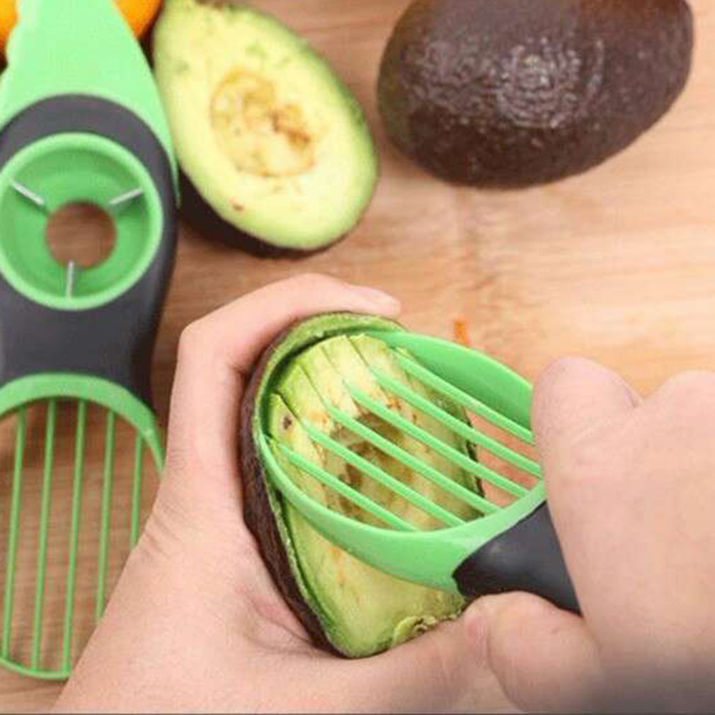 Antislip Multifunctionele Abs Avocado Cutter Peel Pulp Separator Keuken Groente Tool Slicer Avocado Mes