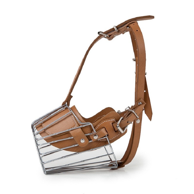thumbnail image 2 of Strong Metal Wire Dog Muzzle Basket – Anti-Bite, Anti-Bark, Chew Proof For Large Dogs Like Pitbulls 2 of 3