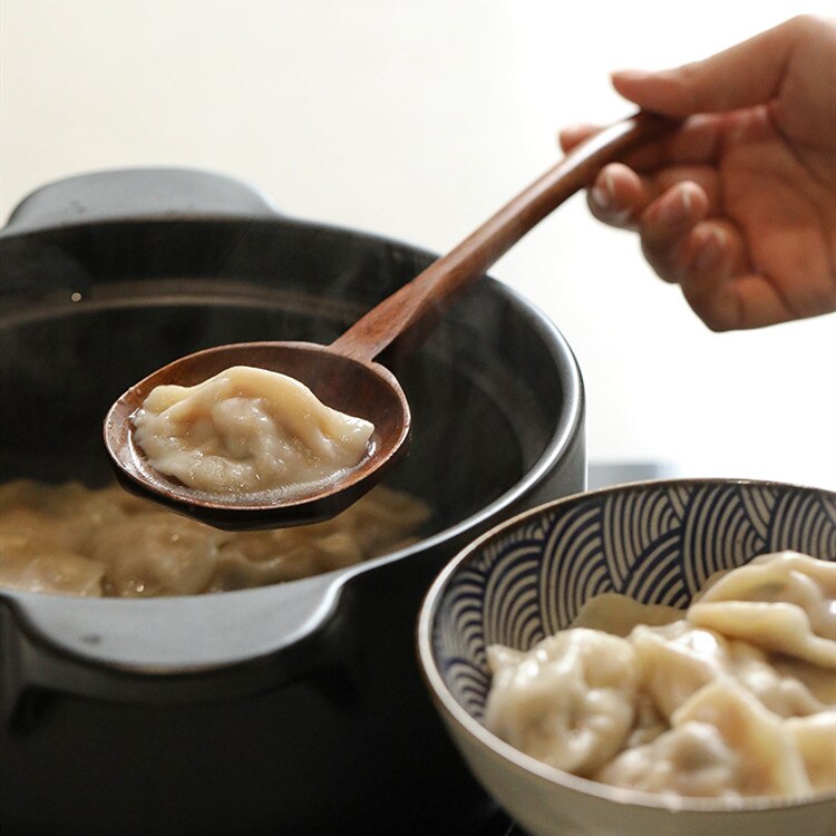Træske lang skaft ris ske i japan stil husholdningssuppe stort suppekøkken ramen skeer venligt service