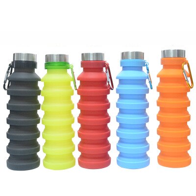 Grote Capaciteit 550Ml Outdoor Sport Water Fles Draagbare Siliconen Vouwen Water Beker Voor Bergbeklimmen Reizen