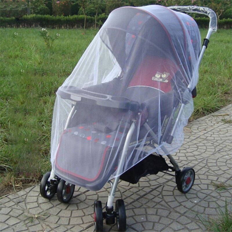 Baby Mosquito Net Netting For Baby Stroller Pushchair Buggy Safe Mesh Summer Cart Mosquito Netting: white