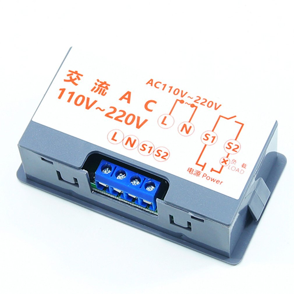 AC 110V 220V DC 12V Digital Time Delay Relay LED Display Cycle Timer Control Switch Adjustable Timing Relay Time Delay Switch: 110 to 220V