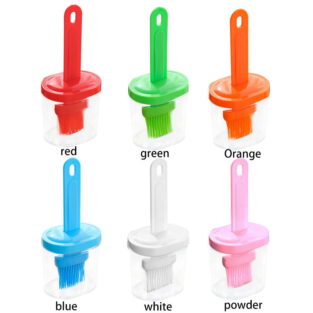 Silicone Oil Bottle Brush High Temperature Resistant Integrated With Cover With Bottle Of Barbecue Baked Oil Brush Kitchen Tool