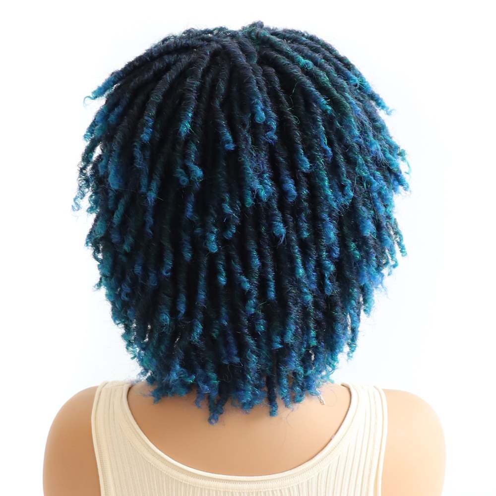 GURUILAGU Dreadlock Hair Wig Synthetic Wigs for Black Women High Temperature Fiber African Braided Wigs Black Blonde Wigs Women