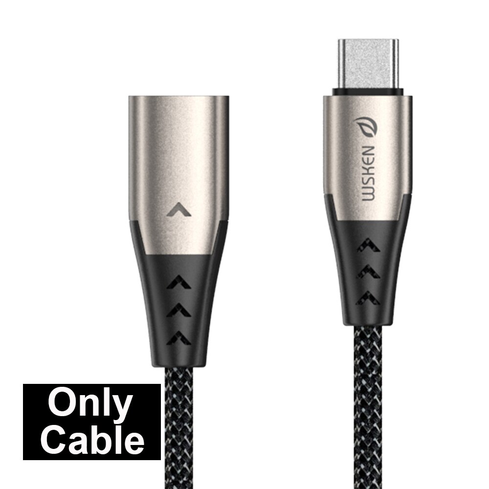 WSKEN 5A magnetyczne rodzaj USB C robić USB C kabel robić macbooka zawodowiec 100W PD magnetyczna ładowarka USB-C typu C przewód zasilający dla Huawei kabel robić transmisji danych: nie wtyczka tylko kabel
