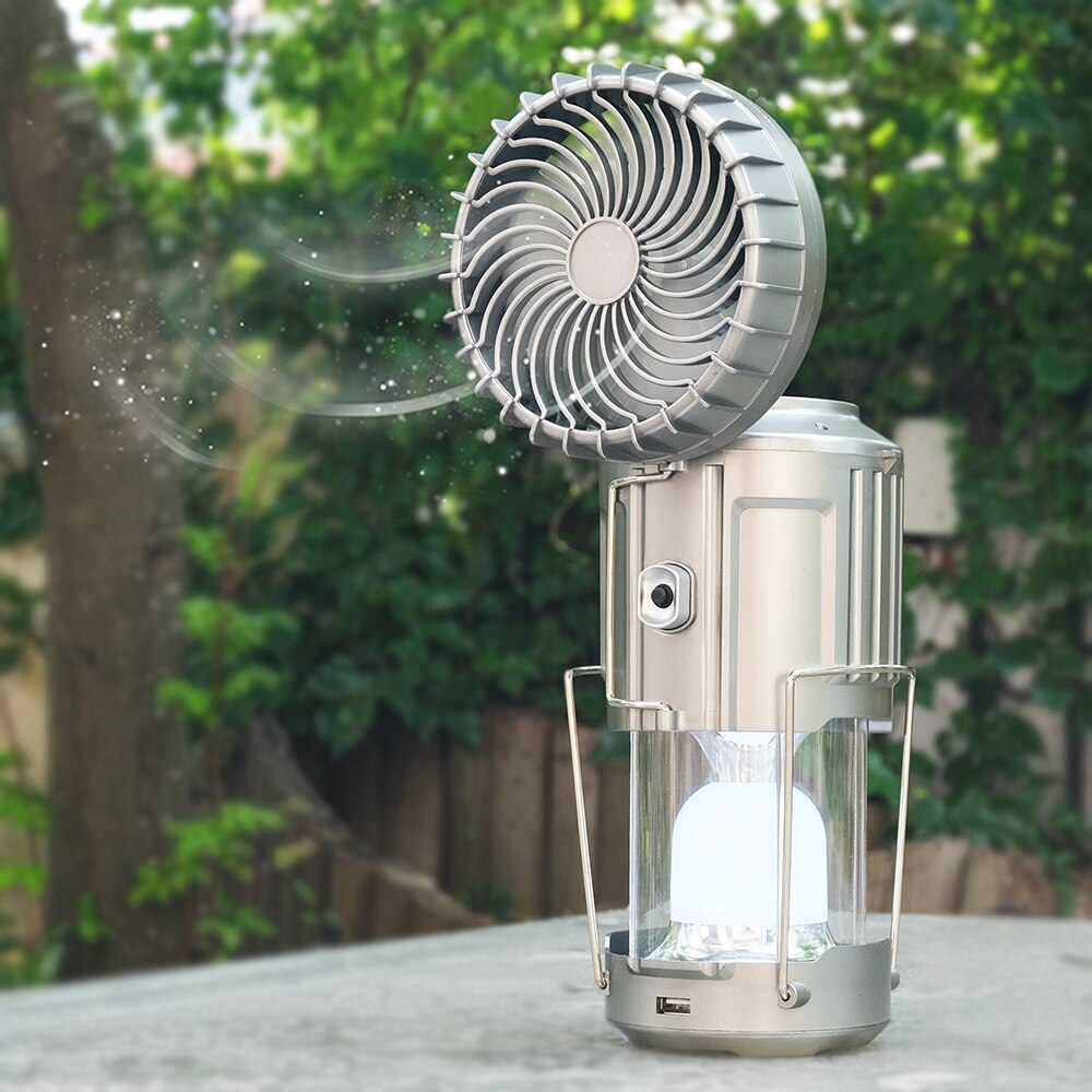 Campinglamp, draagbare ventilator, lamp op zonne-energie, krachtige zaklamp voor vissen, kampeeruitrusting, powerbank, buitenlamp op zonne-energie