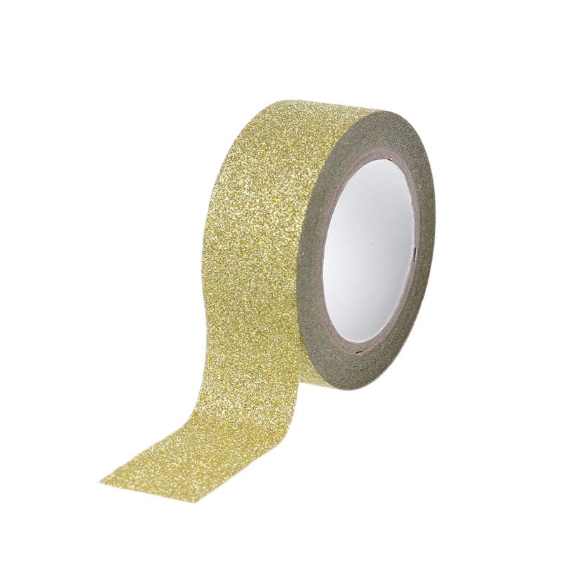 OOTDTY Gymnastic Tape Rhythmic Gymnastics Decoration Holographic RG Prismatic Glitter Tape Hoops Stick: gold