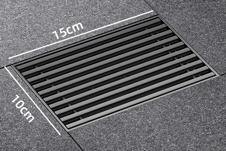 Large Floor Drain 304 Stainless Steel 12/15/20cm Square Linear Bathroom Floor Drains Outdoor Courtyard Large Diameter Drain: Red