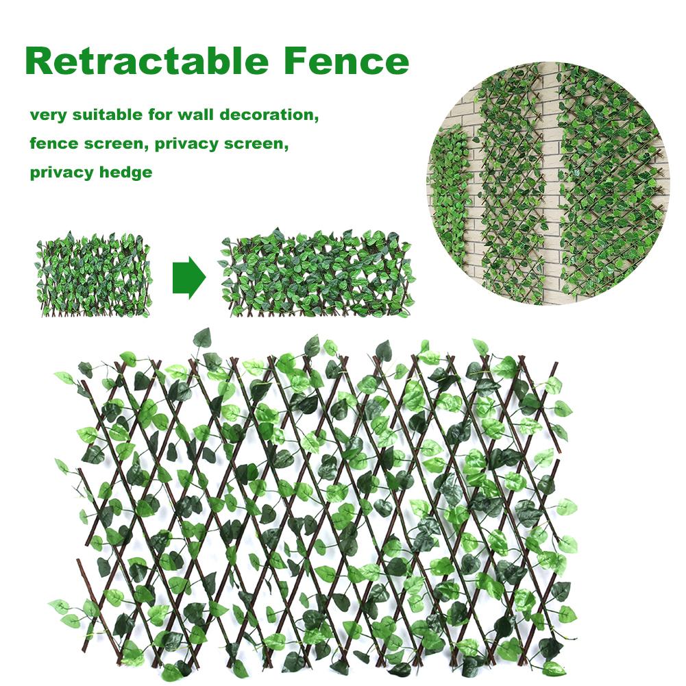 40cm Artificial Fence UV Protected Privacy Screen Garden Fence Artificial Hedge Plants Hanging Panels Decorative Fence Backyard