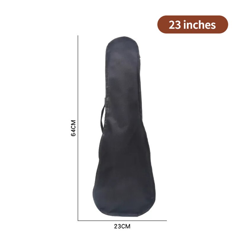 21/23/26 Inch Ukulele Gitaar Zakken Eenvoudige Enkele Schouderriem Guitar Case Black Ukulele Cover XA262M: 23inch