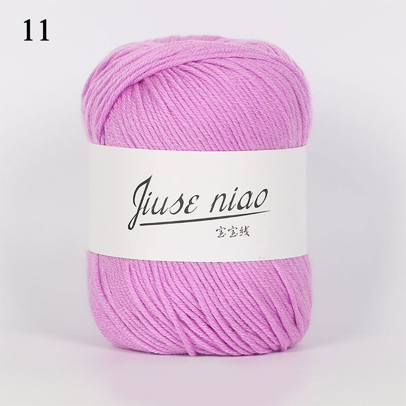 Colorful Durable Milk Fiber Wool Hand Knitting Colorful Thread Baby Comfortable Eco-dyed Cotton Yarn Worsted Wool Needlework: 11