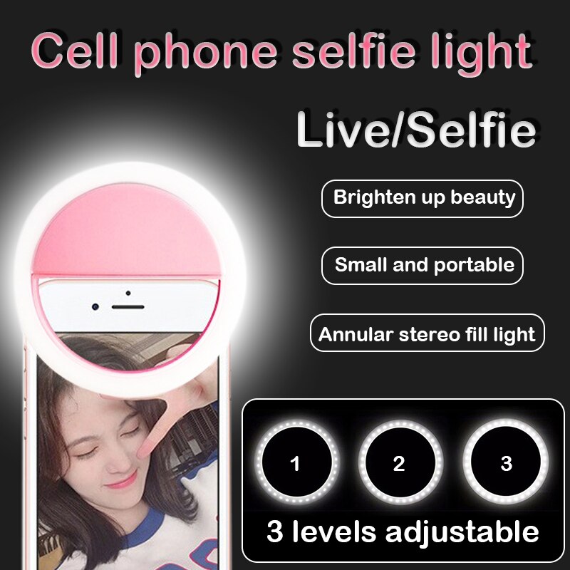 Mijia Selfie Ring Lamp Ronde Ringvormige Lamp 36 Led 3 Niveau Helderheid Verstelbare Selfie Lamp Voor Mobie Telefoon Laptop Android