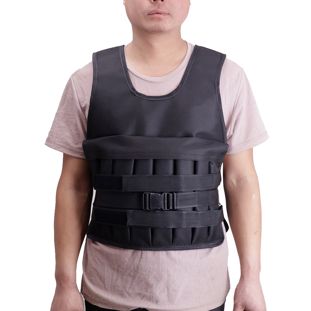 Adulte 20kg chargement pondéré gilet réglable sable gilet pour boxe entraînement Fitness équipement gilet veste sable vêtements