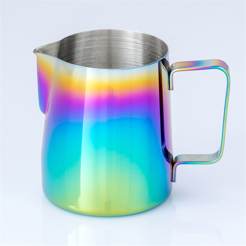Kleurrijke Rvs Opschuimen Werper Pull Bloem Cup Espresso Cappuccino Art Werper Kruik Melk Frothers Mok Koffie Tool