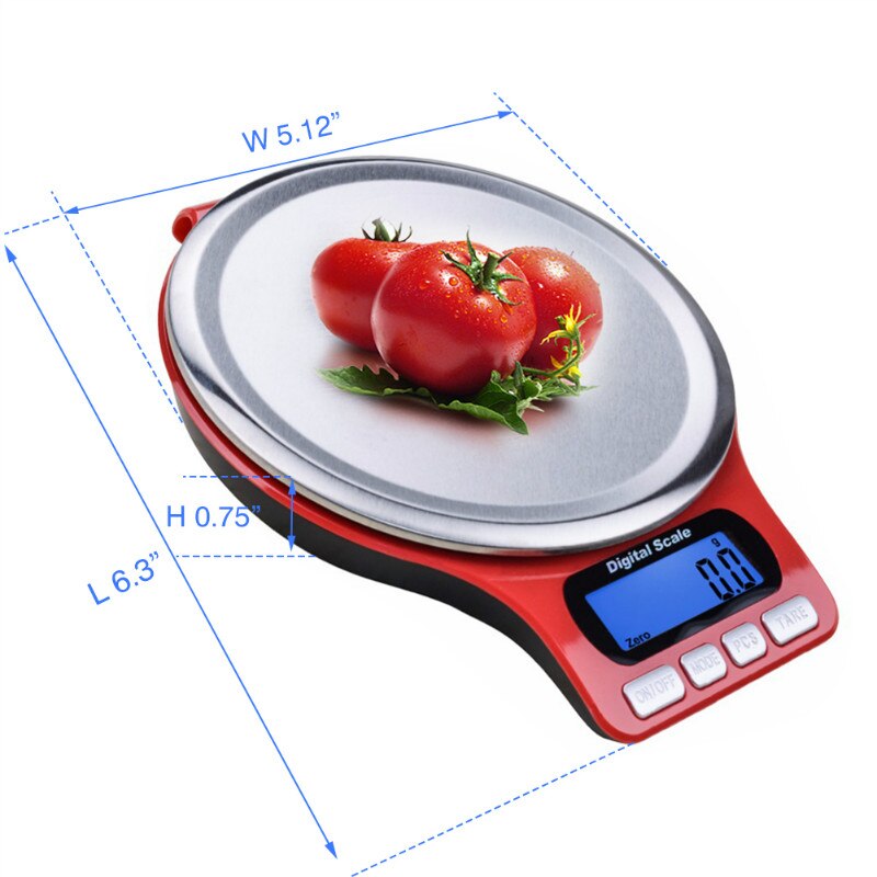 5Kg/0.1g LCD Digital Kitchen Scale Precision Sensor Mini Electronic Weighing Scale Food Measuring Weighing Scale Balance