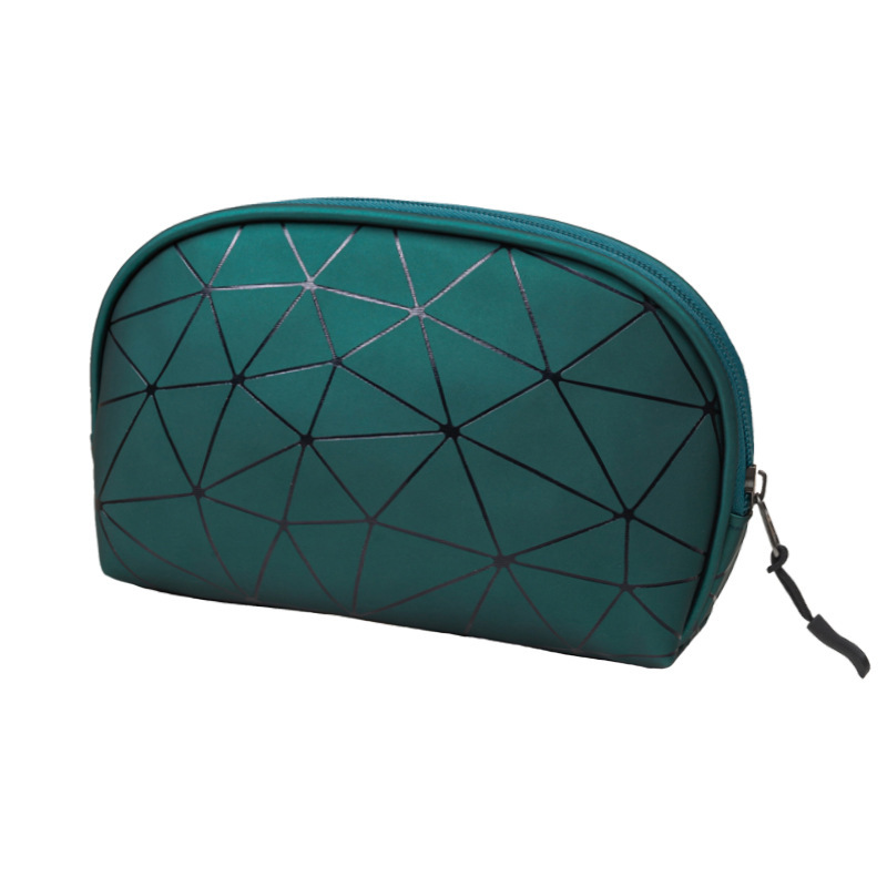 PU Toiletry Small Bags For Women Korean Cosmetics Storage Organizer Washbag Bags For Women Travel Cosmetic Shell Bag: green