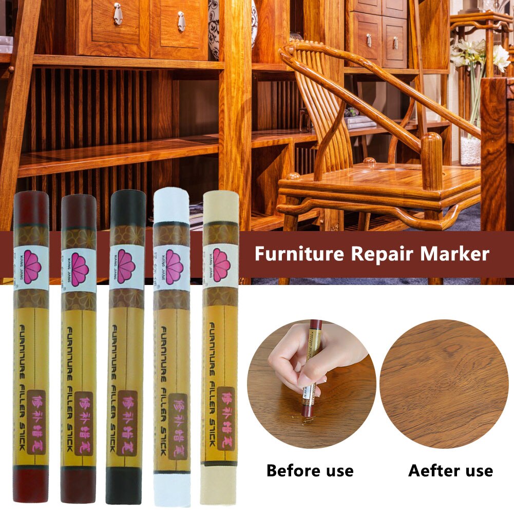 Meubels Reparatie Marker Duurzaam Efficiënte Vlekken Krassen Reparatie Krijt Wax Stick Restorer Voor Houten Vloeren Trappen