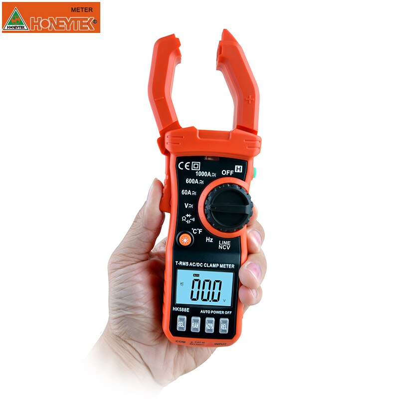 True RMS Digital multimeter dc current clamp meter esr capacitor tester auto range clamp multimeter