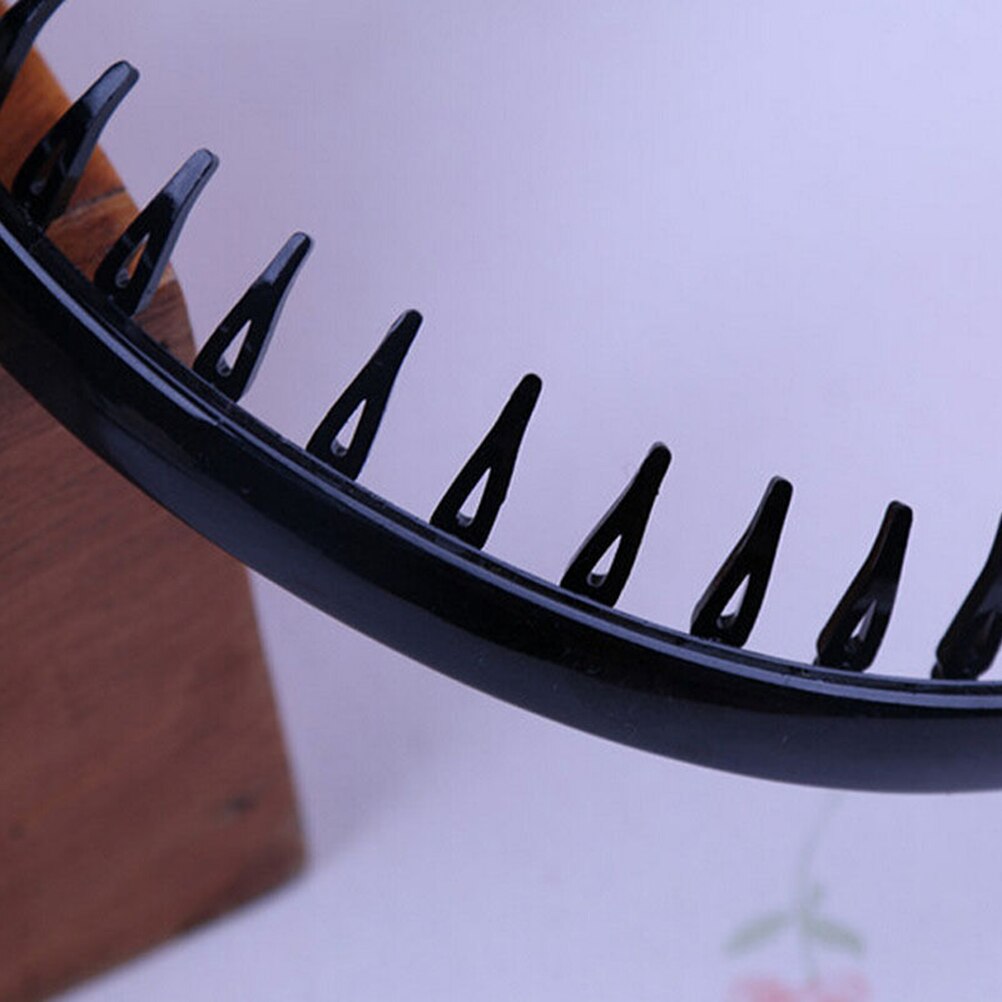 Diadema con dientes para hombre, diadema deportiva, diadema portátil negra