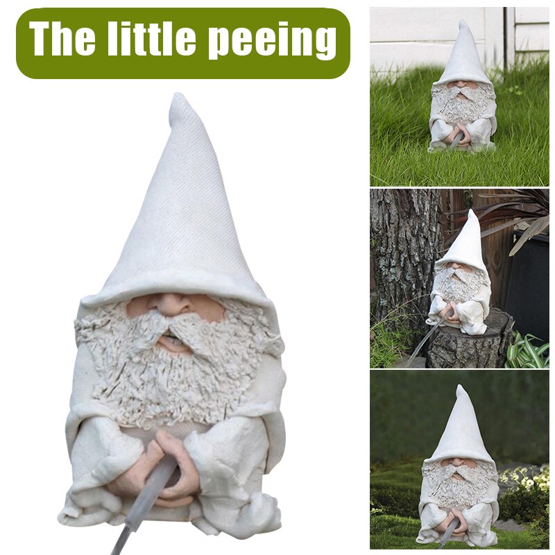 Plassen Gnome Standbeeld Wizard Hars Beeldje Wizzing Wizard Fontein Wit Wizard Tuin Gnomes 12Cm In Voorraad