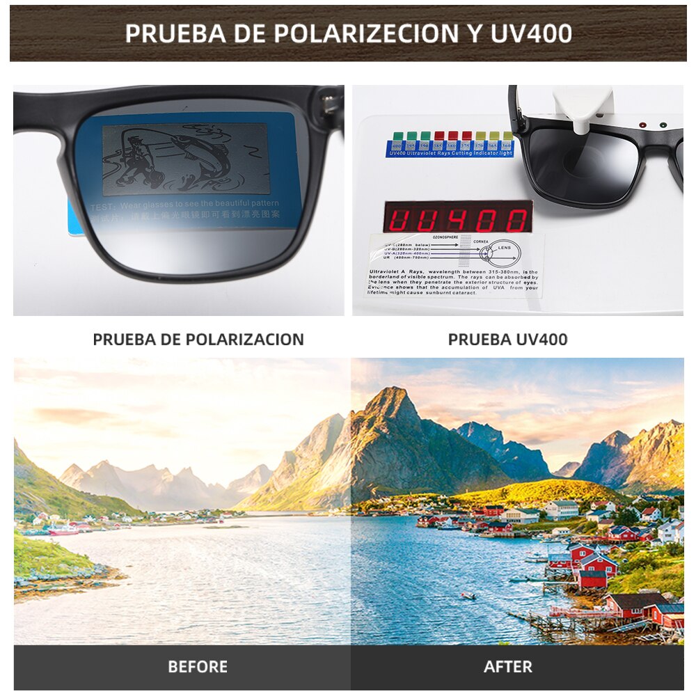 Gafas de sol de madera para hombres y mujeres Con montura negra Vintage cuadrada GM gafas de sol polarizadas Retro oculos