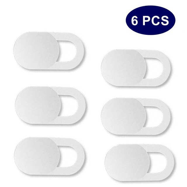 WebCam Cover Shutter Magnet Slider Antispy Camera Cover For iPad PC Web i Phone Laptop Macbook Tablet lenses Privacy Sticker: round white 6pcs