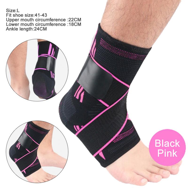 Enkel Gewichten Sport Enkelbrace Basketbal Voetbal Enkel Ondersteuning Bandage Enkel Klem Been Gewichten Voor Fitness Gym Enkelbrace: Pink L