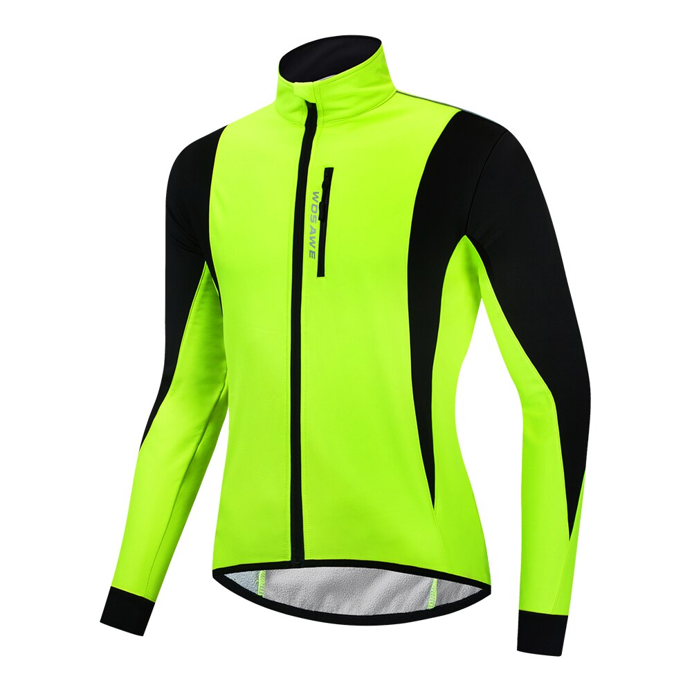WOSAWE-Chaqueta cortavientos impermeable para hombre, chaqueta reflectante de lana térmica para ciclismo de montaña: XXXL