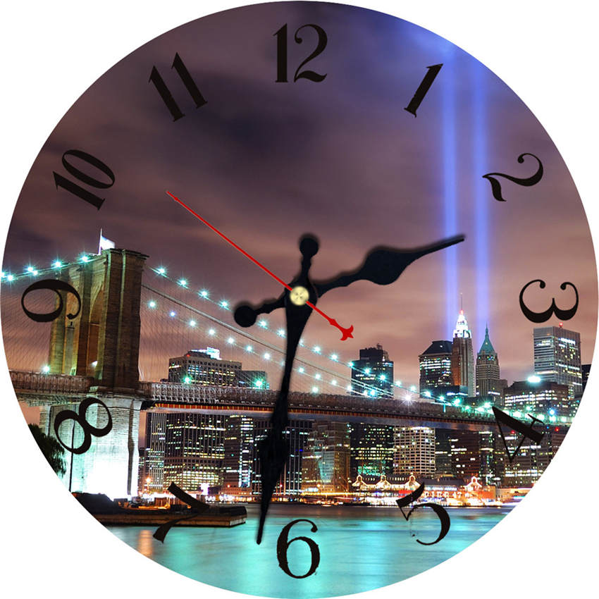 Horloge murale à chiffres romains | Scène de nuit Vintage en carton, caractéristique silencieuse et sans chatouillage, Style Antique pour la cuisine, le bureau et l'étude à la maison: night / 6 inch ( 15 cm )