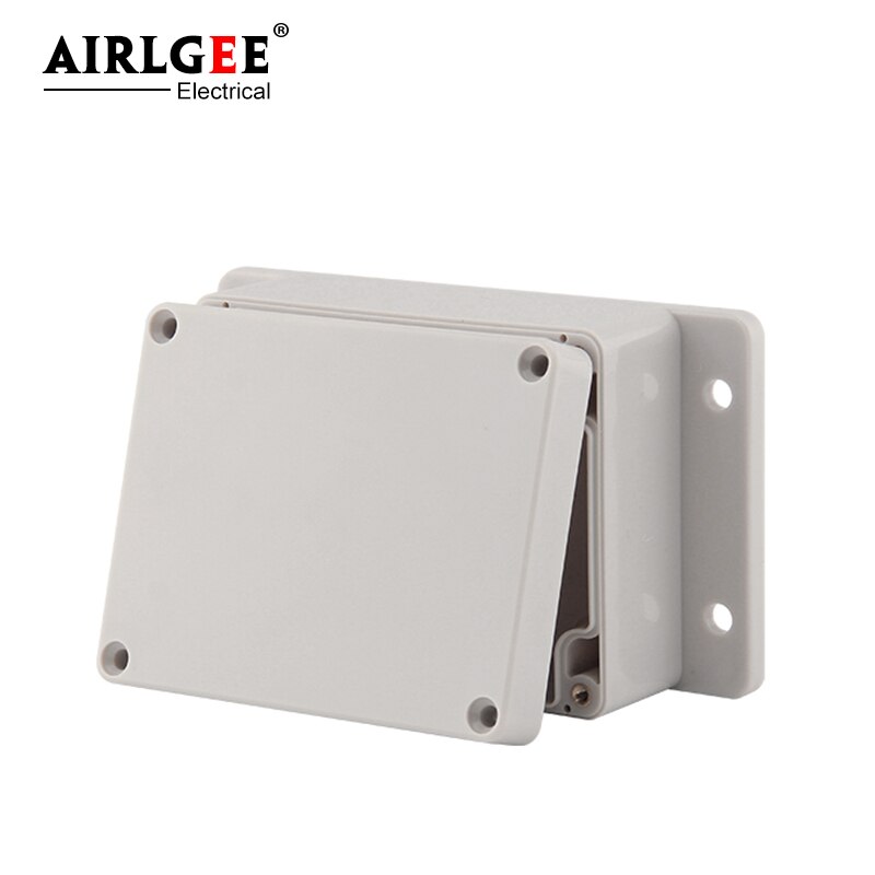 158 * 90 * 60mmIP65 protection grade sealed plastic outdoor electrical junction box with mounting ear distribution box