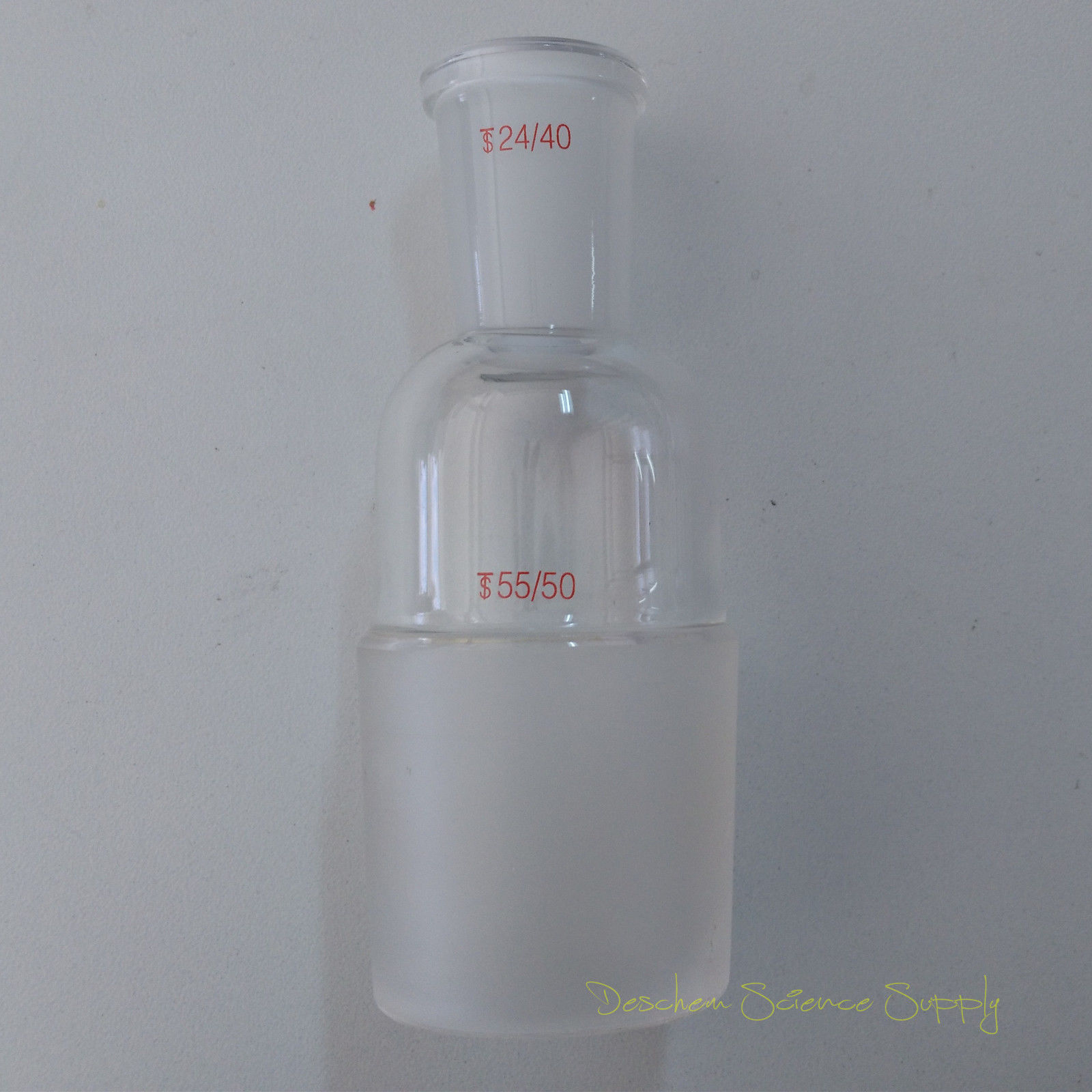 Glass Reducing Adapter From 55/50 Male To 34/35 Female,Lab Chemistry Glassware