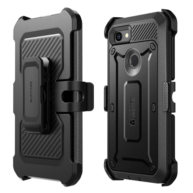 SUPCASE For Google Pixel 3a Case Release) UB Pro Full-Body Rugged Holster Protective Case with Built-in Screen Protector