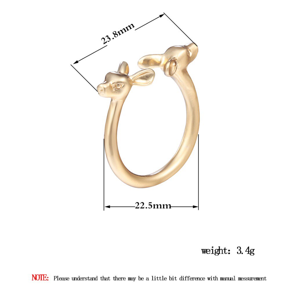 Todorova Regolabile Anello Animale Doppia Deer Femminile Anello Anello di Cerimonia Nuziale per le Donne del Regalo Dei Monili Dell'annata del Commercio All'ingrosso bijoux