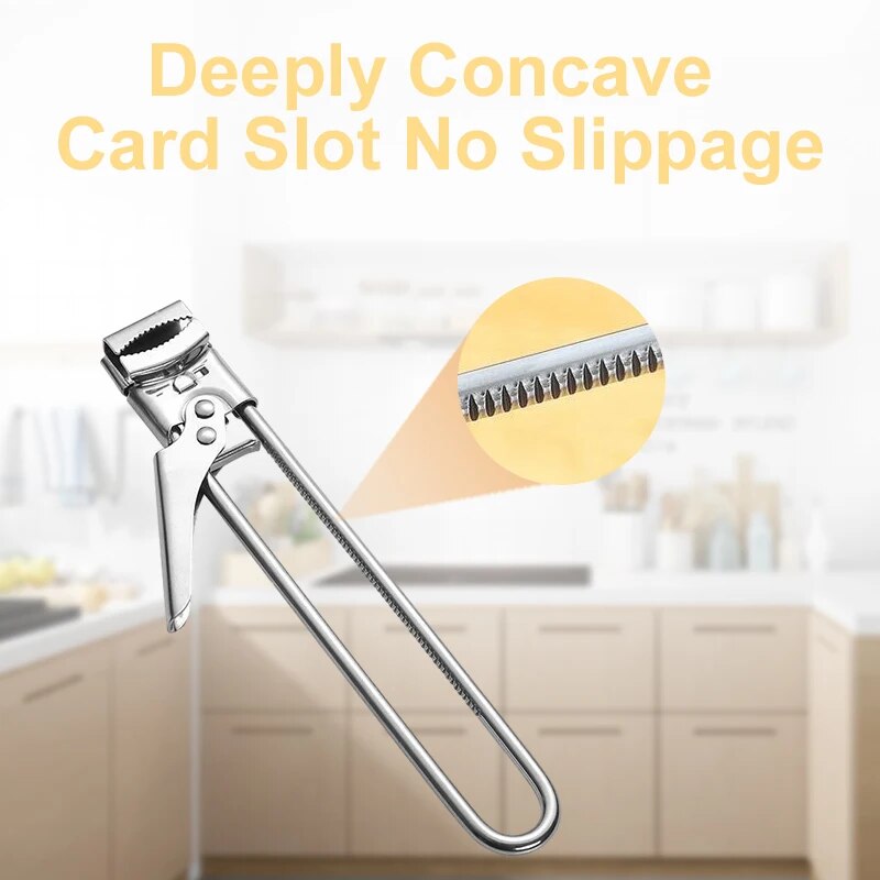 Antislip roestvrijstalen blikopener, verstelbare flesopener