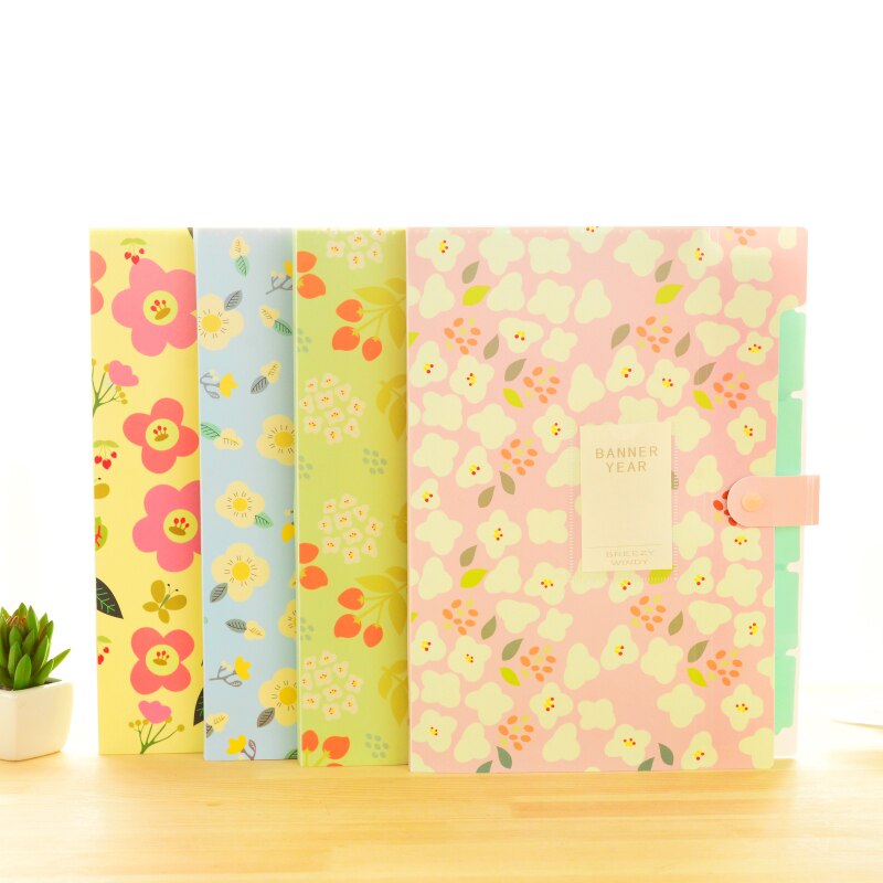 1pc Brand Waterproof Book A4 Paper File Folder Bag Accordion Style Document Rectangle Office Home School Color Random