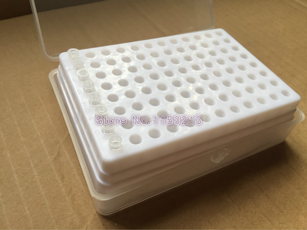 Plastic pipet tips box import 96 vents voor 10ul chemische biologische laboratorium pipet tip cartridge voor 10ul Verlengd
