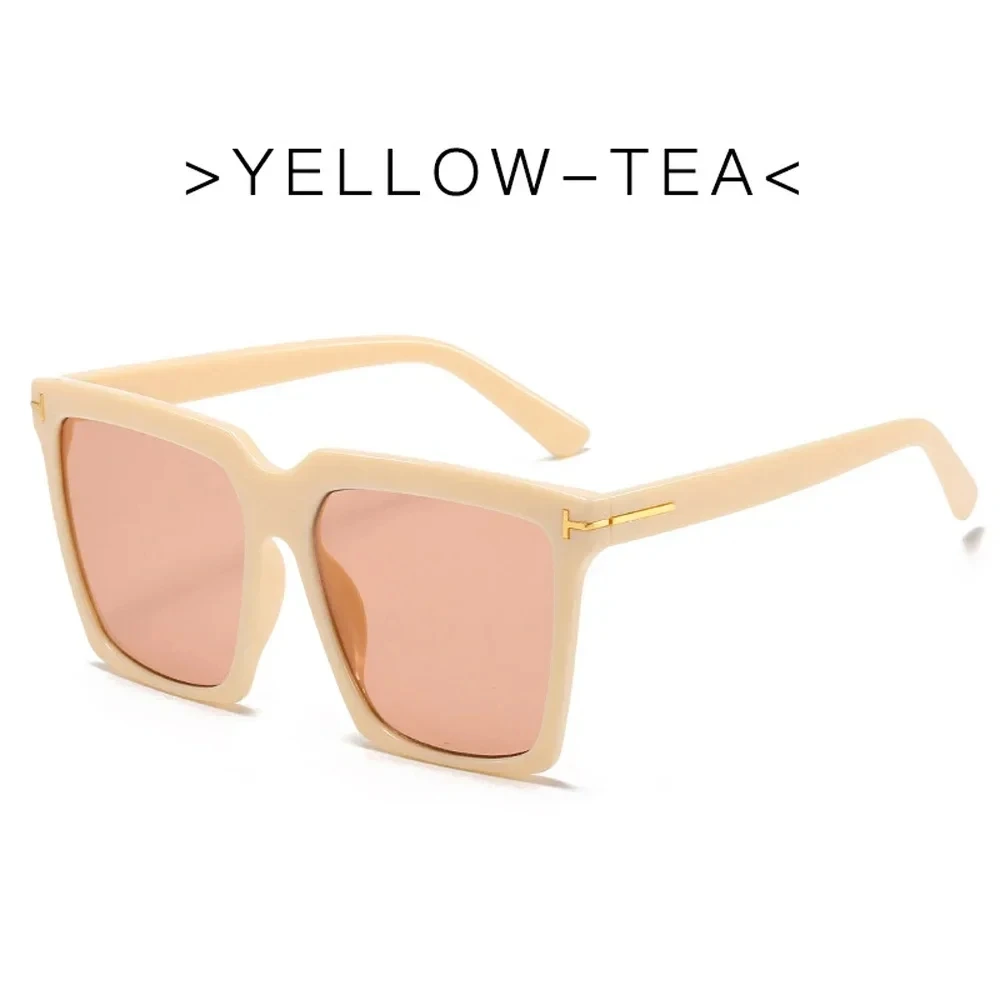 Kwadratowe okulary przeciwsłoneczne damskie 2025 Vintage marka Oversize T damskie okulary przeciwsłoneczne czarne gradientowe okulary damskie męskie óculos UV400: FIOLETOWY