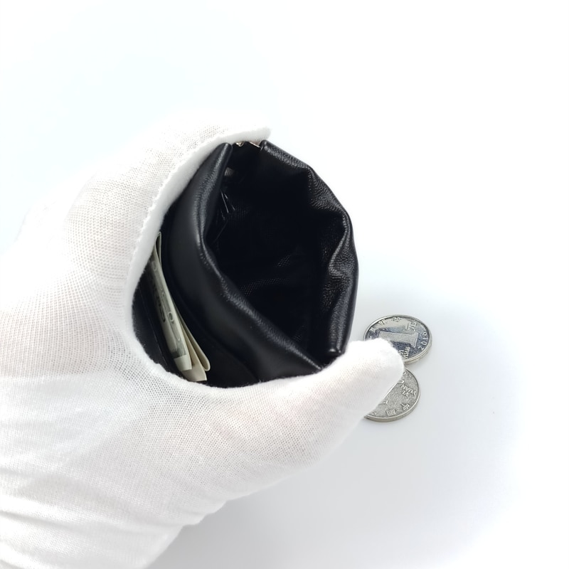 Porte-monnaie en métal élastique en cuir Pu solide pour femmes et hommes, Mini sac portefeuille court, petite clé à changer, nouvelle