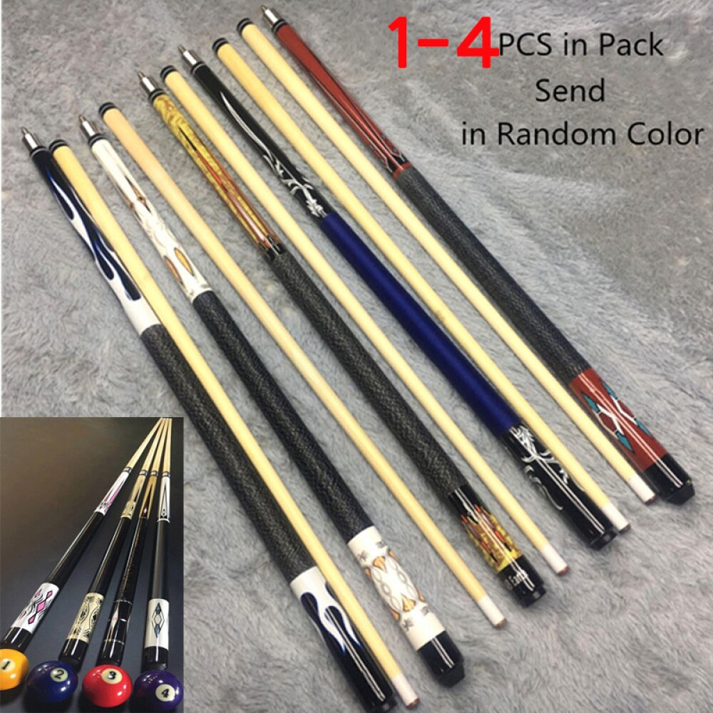 1Pcs Pool Cue 58" Billiard House Bar Pool Cue Sticks (Random Color)