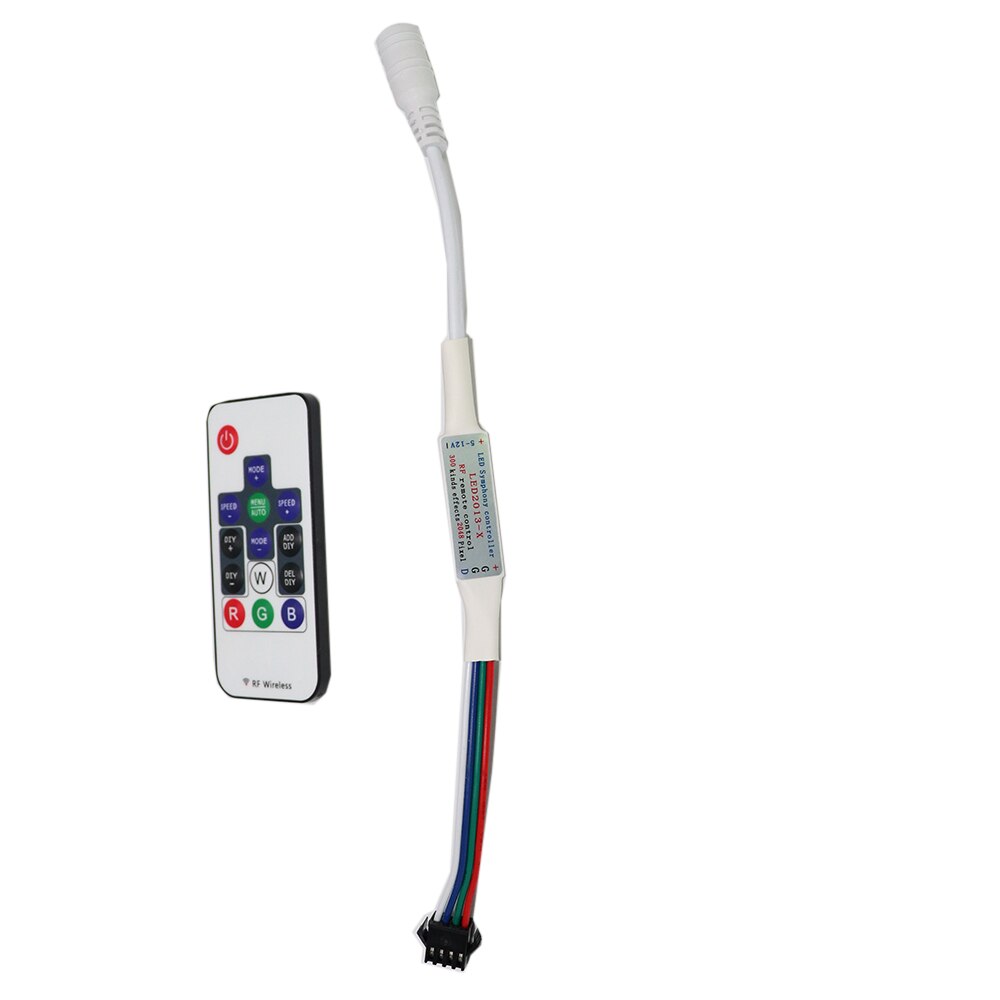 WS2813 WS2815 Led Controller Dc 5V 12V Draadloze Rf-afstandsbediening Droom Kleur Controller Wedstrijd WS2813B WS2815B WS2818 CS8812 1934