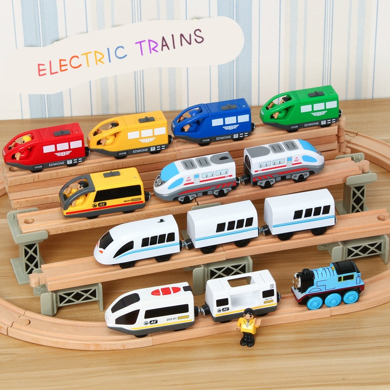Edwone Allerlei Elektrische Trein Magnetische Auto Track Railway Accessoires Educatief Diy Originele Speelgoed Voor Kinderen